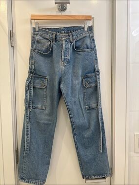 Carmar Blue Straight Cargo Jeans for Men